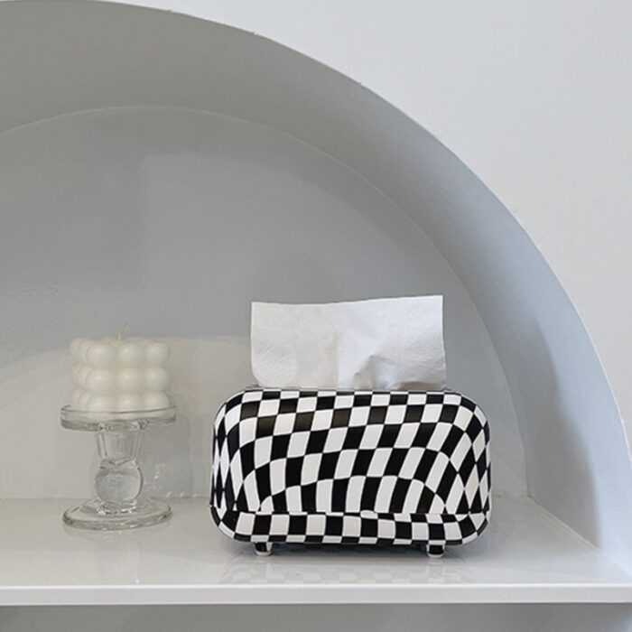 Checkboard Tissue Box