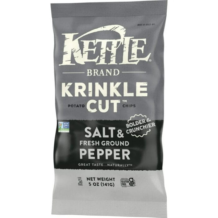 Kettle Chips Krinkle Cut Salt & Pepper  5oz.