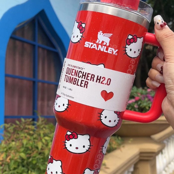 40oz Red Kitty Stainless Steel Vacuum Insulated Tumbler 🚢Free Shipping🚢